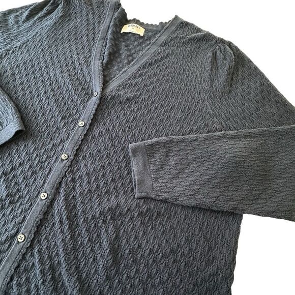 Old Navy SoSoft Lite Pointelle Navy Blue Cardigan, Plus Size 4X - Picture 5 of 10